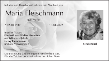Anzeige von Maria Fleischmann von MGO