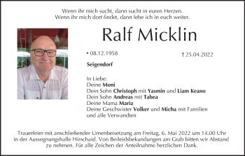 Anzeige von Ralf Micklin von MGO