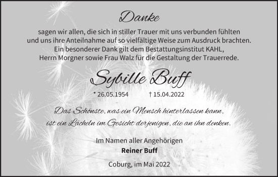 Anzeige von Sybille Buff von MGO