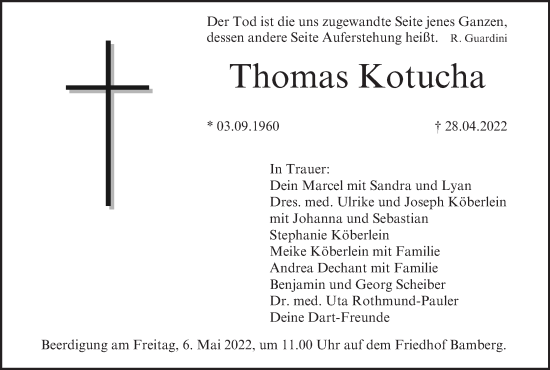 Anzeige von Thomas Kotucha von MGO