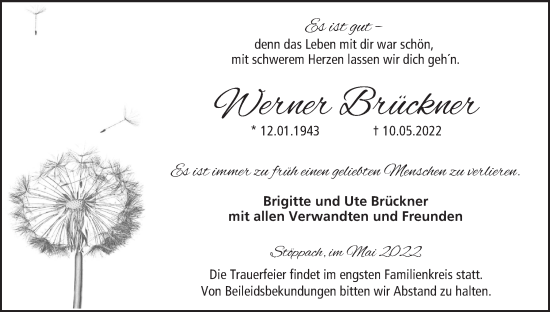 Anzeige von Werner Brückner von MGO
