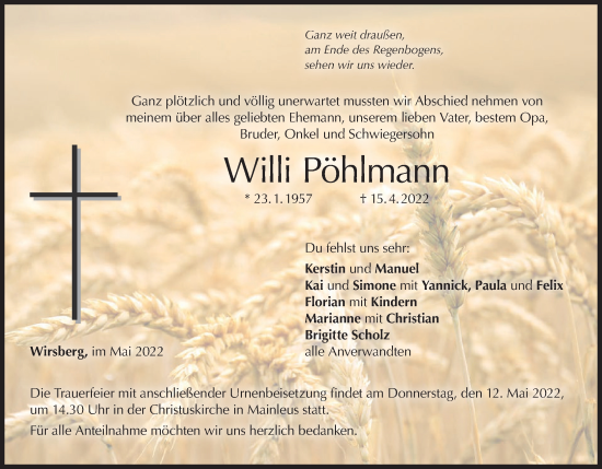 Anzeige von Willi Pöhlmann von MGO