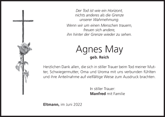 Anzeige von Agnes May von MGO