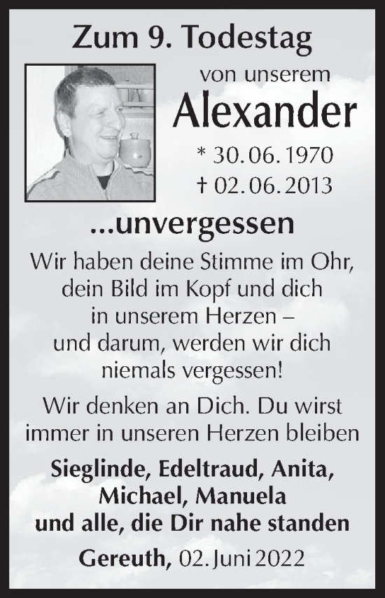 Anzeige von Alexander Steppert von MGO