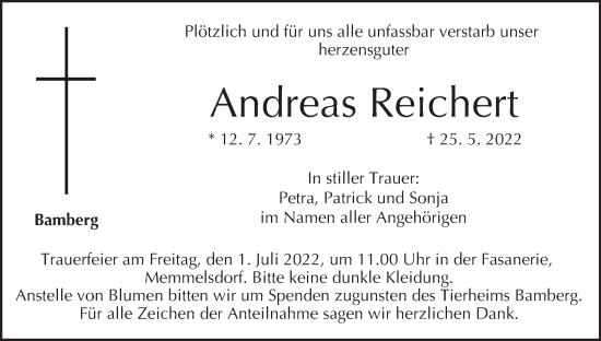 Anzeige von Andreas Reichert von MGO