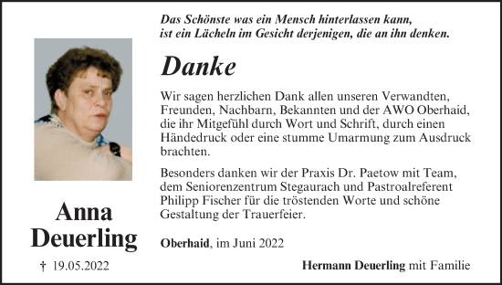 Anzeige von Anna Deuerling von MGO