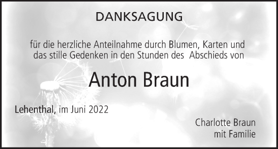 Anzeige von Anton Braun von MGO