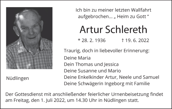 Anzeige von Artur Schlereth von MGO