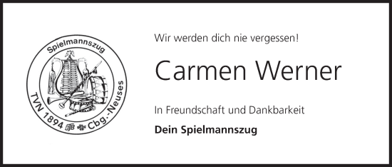 Anzeige von Carmen Werner von MGO