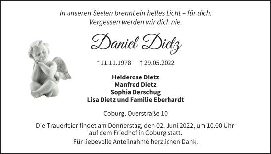 Anzeige von Daniel Dietz von MGO