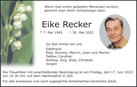 Anzeige von Eike Recker von MGO