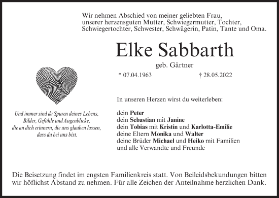Anzeige von Elke Sabbarth von MGO