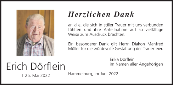 Anzeige von Erich Dörflein von MGO