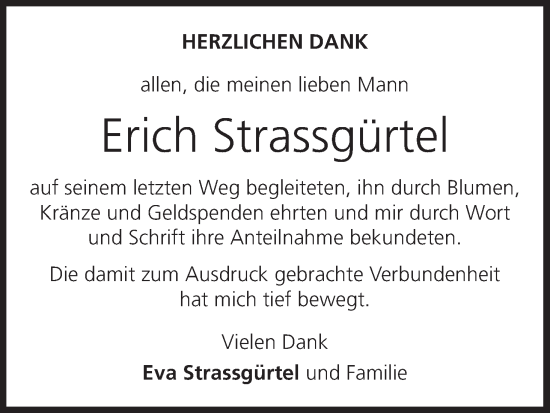 Anzeige von Erich Strassgürtel von MGO