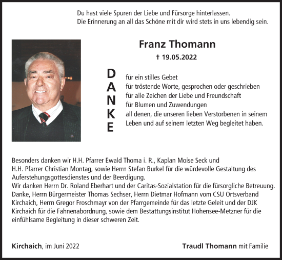Anzeige von Franz Thomann von MGO