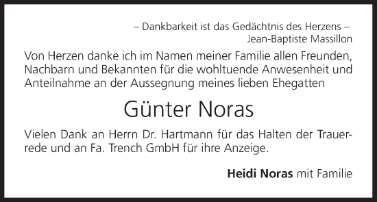 Anzeige von Günter Noras von MGO