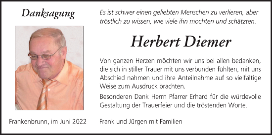 Anzeige von Herbert Diemer von MGO