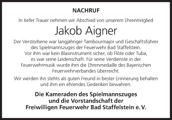 Anzeige von Jakob Aigner von MGO