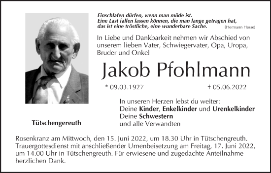 Anzeige von Jakob Pfohlmann von MGO