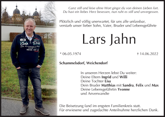 Anzeige von Lars Jahn von MGO
