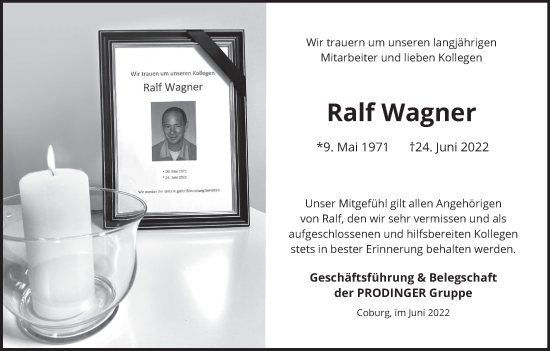 Anzeige von Ralf Wagner von MGO