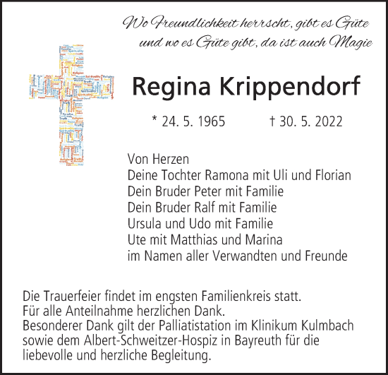 Anzeige von Regina Krippendorf von MGO