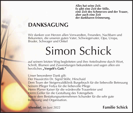 Anzeige von Simon Schick von MGO