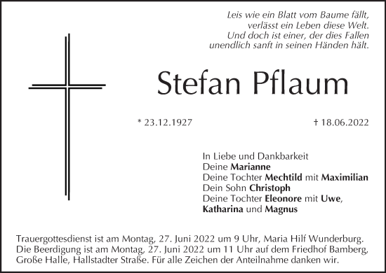 Anzeige von Stefan Pflaum von MGO