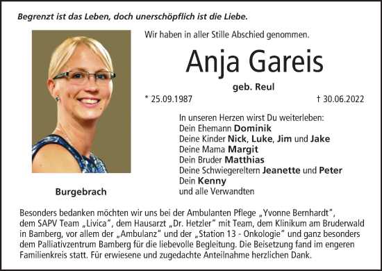 Anzeige von Anja Gareis von MGO