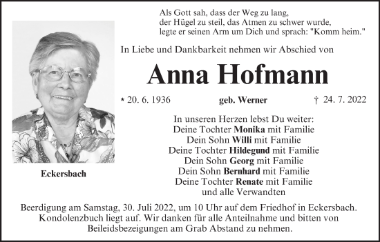 Anzeige von Anna Hofmann von MGO