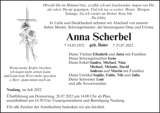 Anzeige von Anna Scherbel von MGO