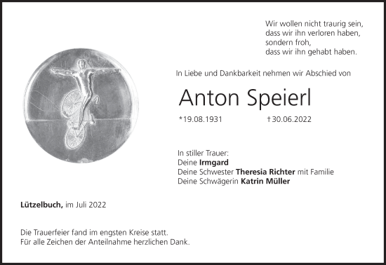 Anzeige von Anton Speierl von MGO