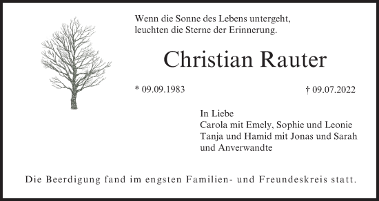 Anzeige von Christian Rauter von MGO
