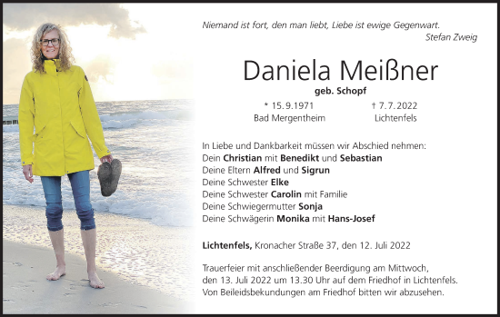 Anzeige von Daniela Meißner von MGO