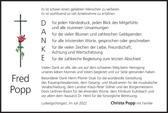 Anzeige von Fred Popp von MGO