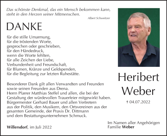 Anzeige von Heribert Weber von MGO