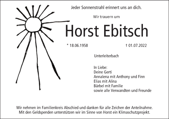 Anzeige von Horst Ebitsch von MGO
