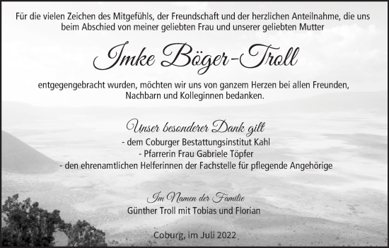 Anzeige von Imke Böger-Troll von MGO