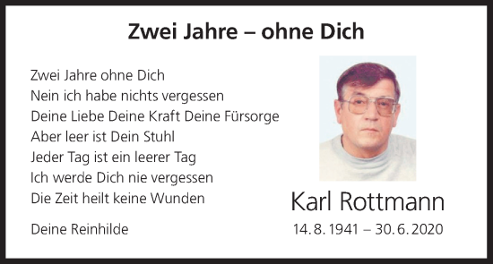 Anzeige von Karl Rottmann von MGO