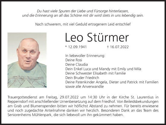 Anzeige von Leo Stürmer von MGO