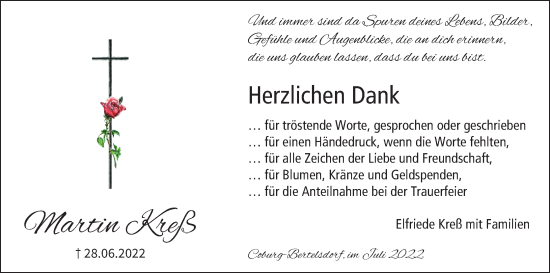 Anzeige von Martin Kreß von MGO