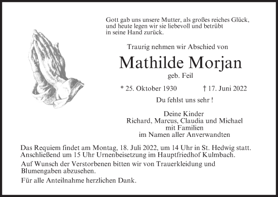 Anzeige von Mathilde Morjan von MGO