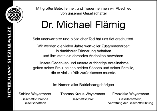 Anzeige von Michael Flämig von MGO