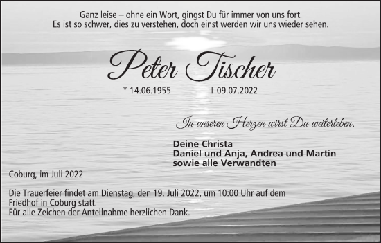 Anzeige von Peter Tischer von MGO