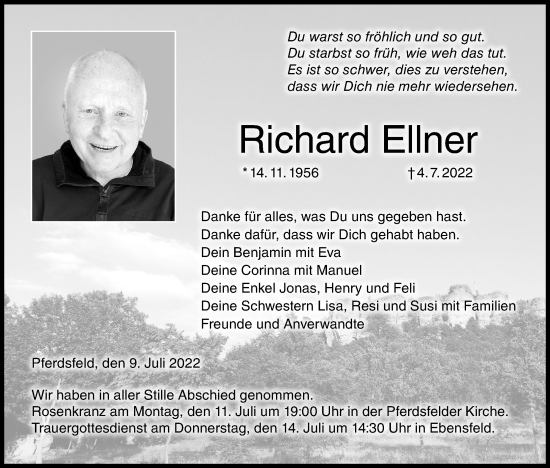 Anzeige von Richard Ellner von MGO
