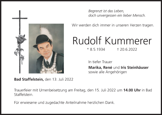 Anzeige von Rudolf Kummerer von MGO