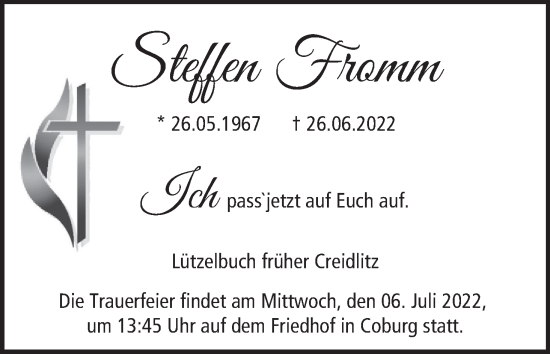 Anzeige von Steffen Fromm von MGO