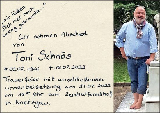 Anzeige von Toni Schnös von MGO