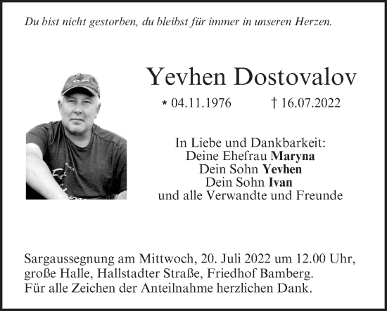 Anzeige von Yevhen Dostovalov von MGO