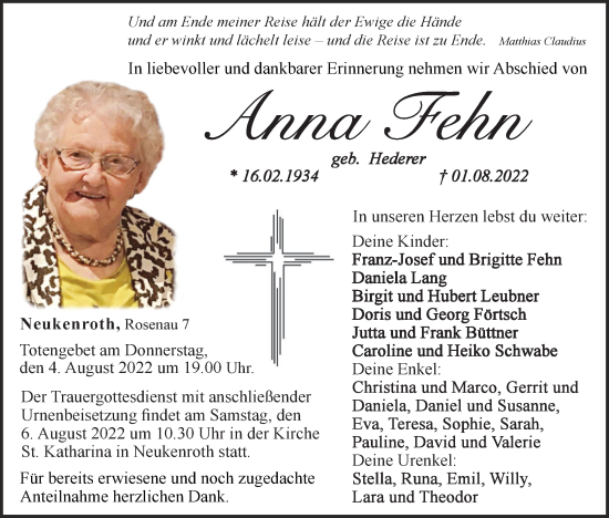 Anzeige von Anna Fehn von MGO